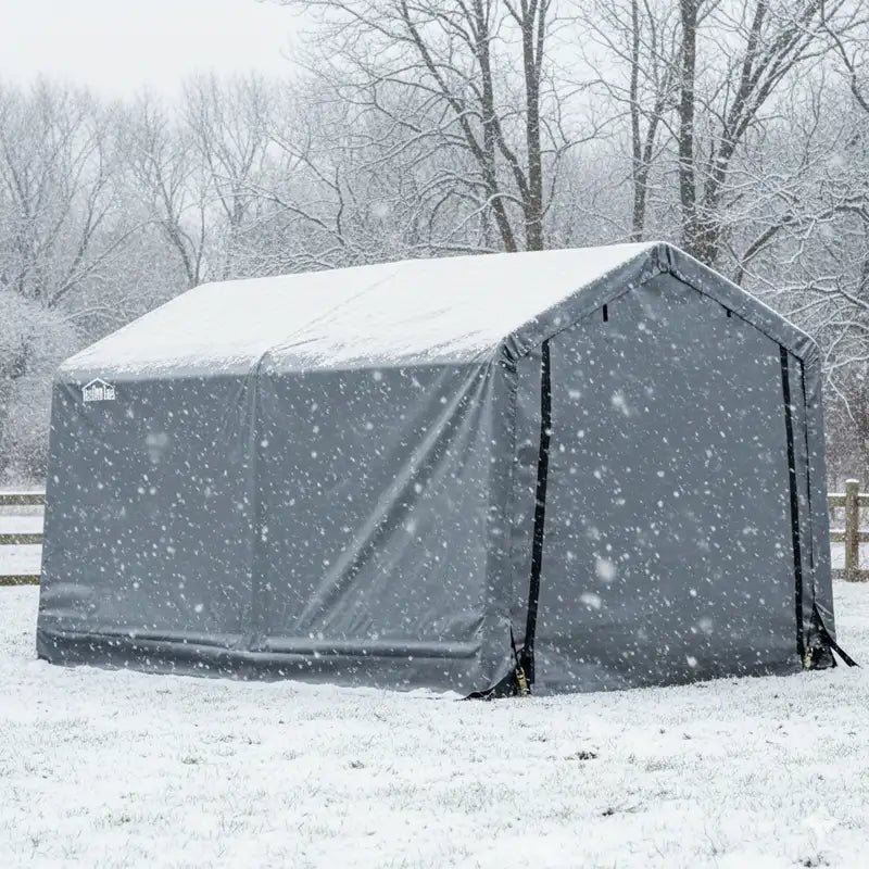 HomeDude 10 x 20 ft Carport Shelter – 195 g/m² waterproof cover & steel frame
