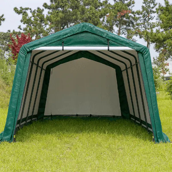 10×20 ft Outdoor Storage Shelter with Roll-Up Door – Heavy-Duty Steel Frame | HomeDude