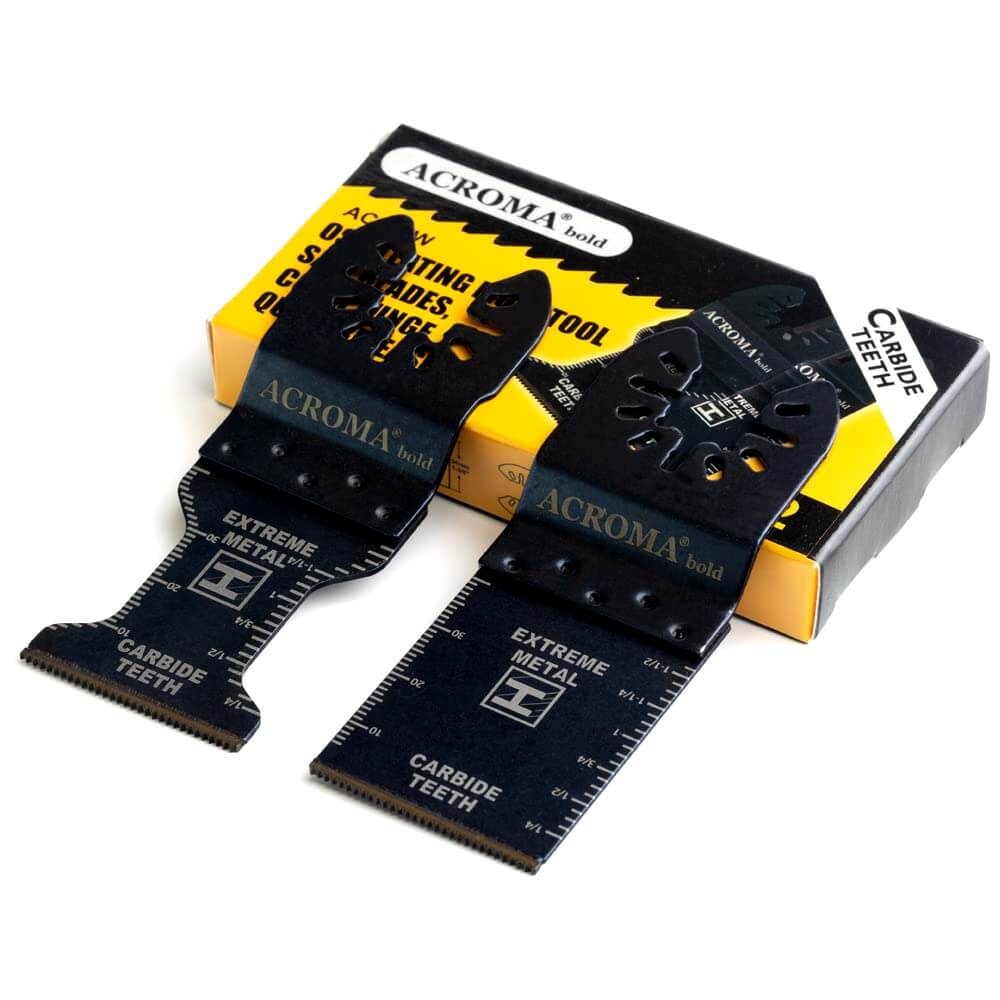 2 - Piece Carbide Oscillating Tool Blades | 1.0mm Thick for Precision Cuts in Metal & Steel | Acroma - HomeDude2 - Piece Carbide Oscillating Tool Blades | 1.0mm Thick for Precision Cuts in Metal & Steel | AcromaOscillating Saw BladesHomeDude