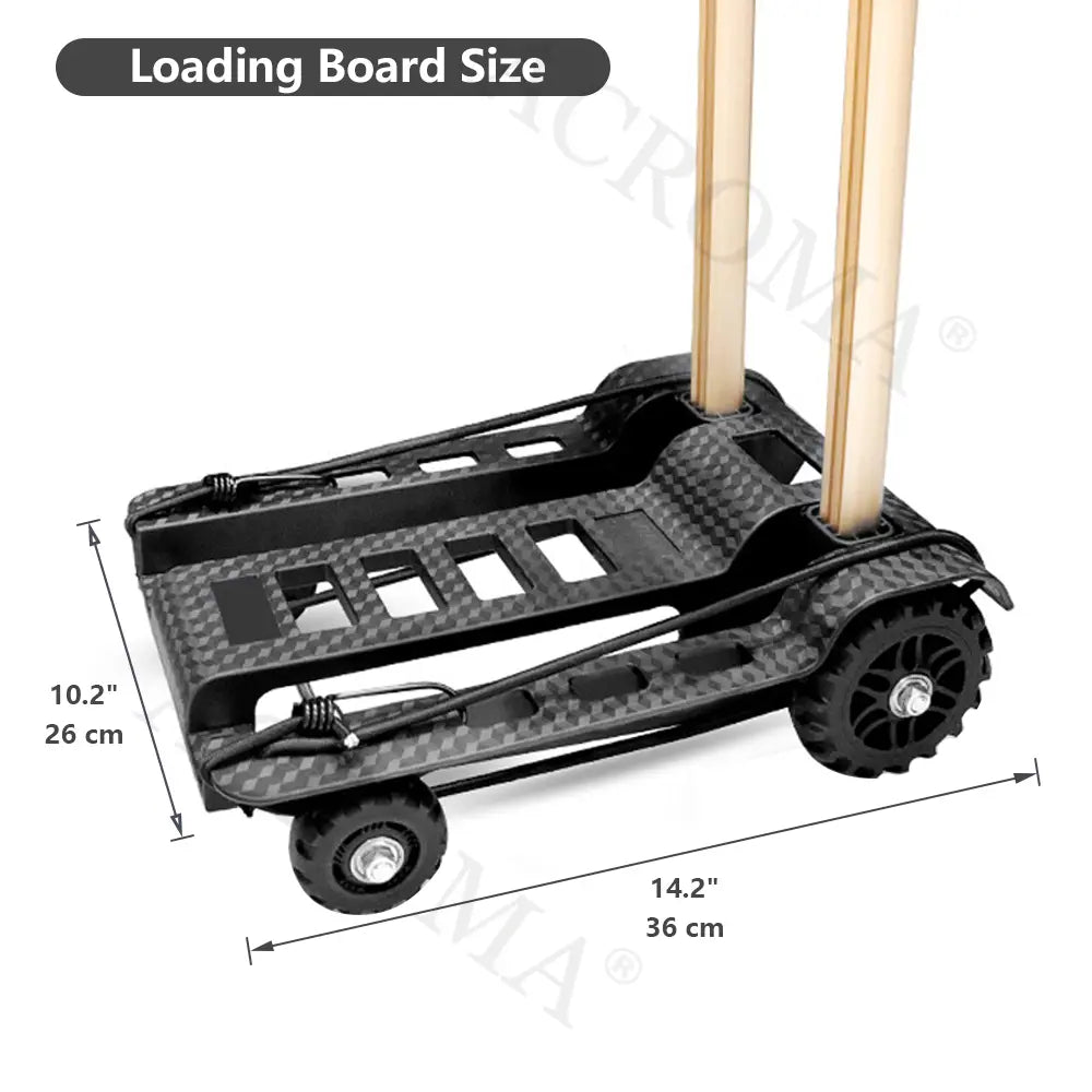 4 - Wheel Folding Luggage Cart – Heavy - Duty, Lightweight & Portable Trolley with Adjustable Handle - HomeDude4 - Wheel Folding Luggage Cart – Heavy - Duty, Lightweight & Portable Trolley with Adjustable HandleLuggage CartHomeDude