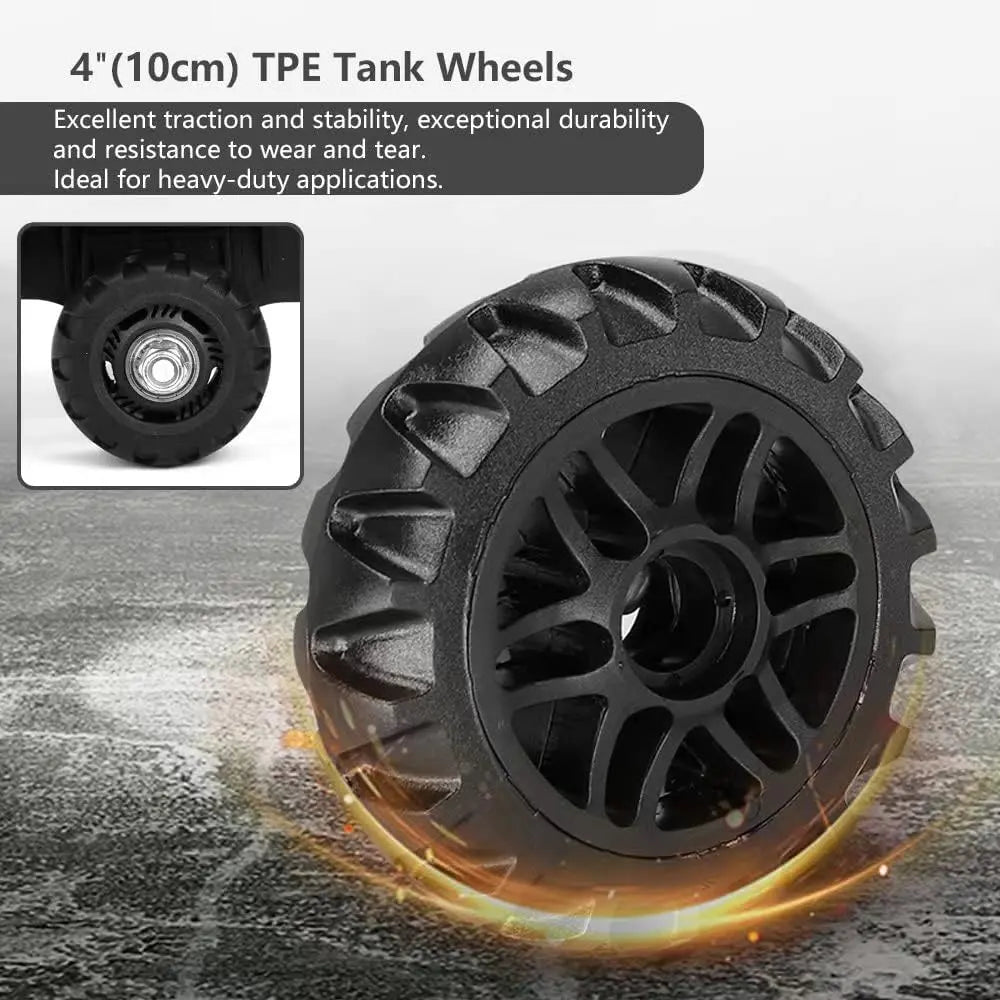 4 - Wheel Folding Luggage Cart – Heavy - Duty, Lightweight & Portable Trolley with Adjustable Handle - HomeDude4 - Wheel Folding Luggage Cart – Heavy - Duty, Lightweight & Portable Trolley with Adjustable HandleLuggage CartHomeDude