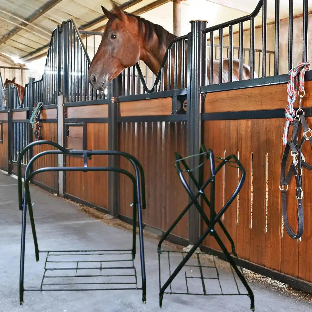 HomeDude Foldable Horse Saddle Rack – Heavy-Duty 2 Pack set