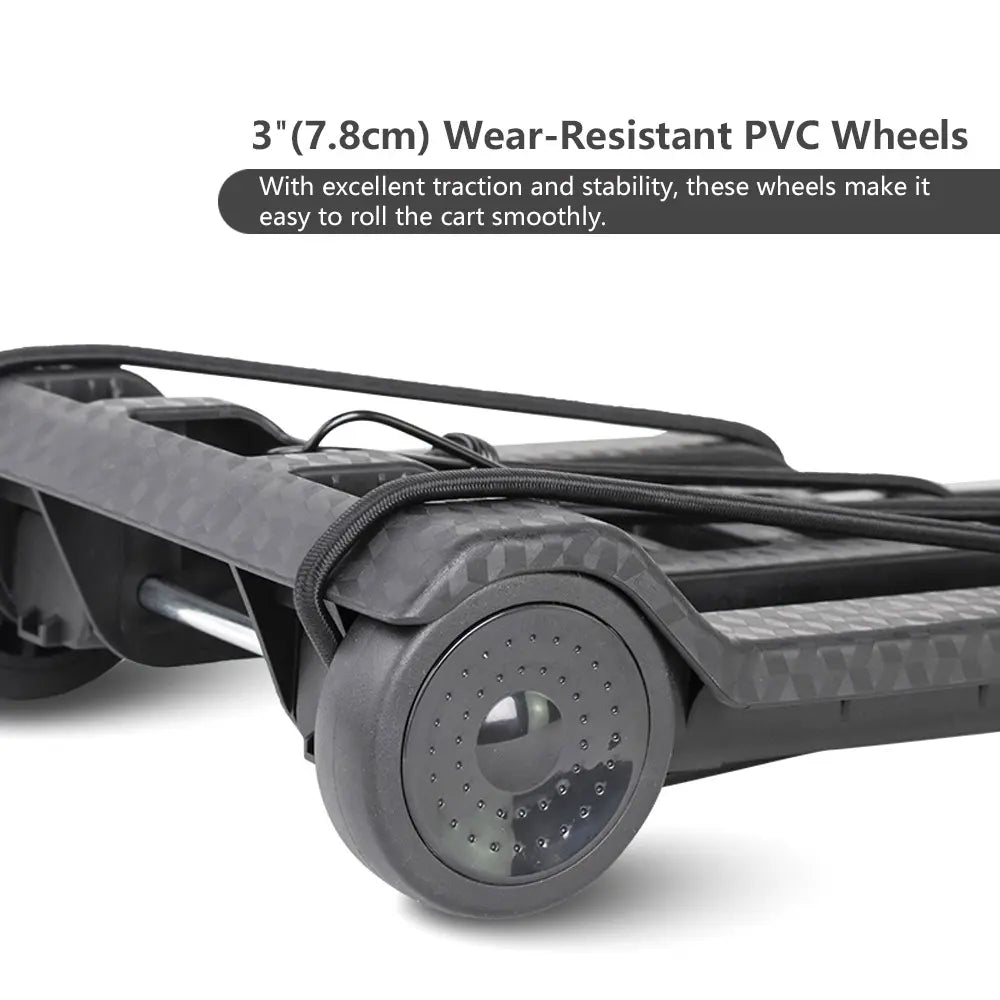 Close-up of a wheel with wear-resistant PVC wheels on a white background