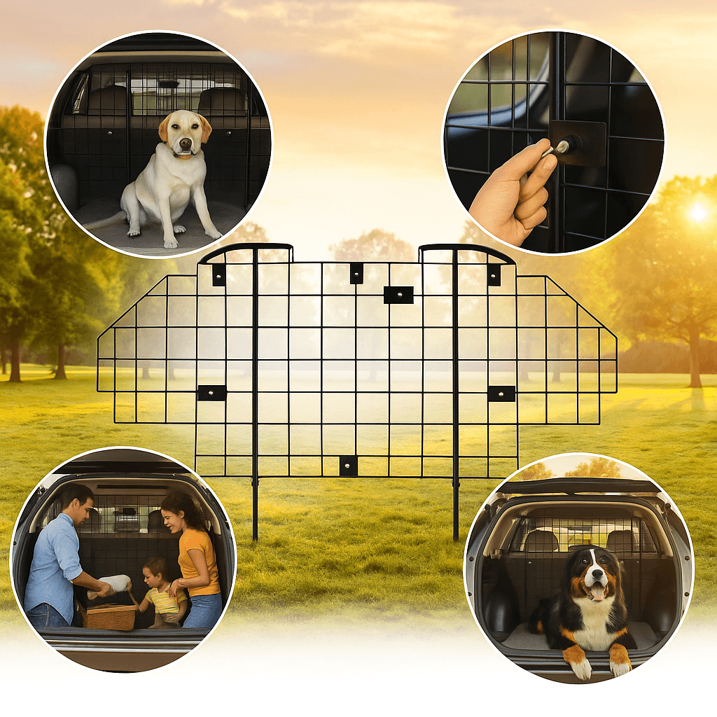 Pet Barrier for SUVs | Extra-Large Mesh Design, Adjustable Fit | Homedude