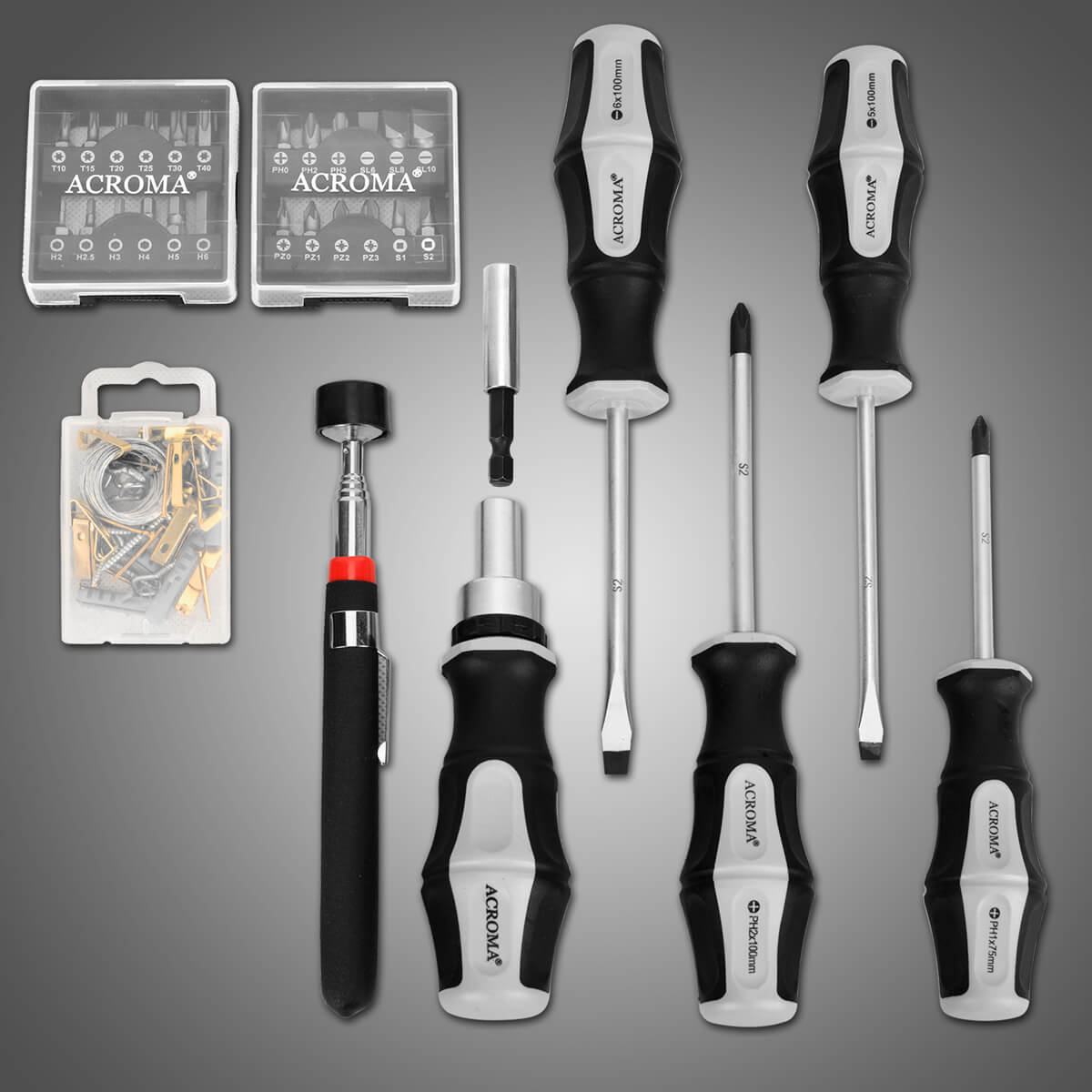 Acroma Pro 32 - Piece Screwdriver Set - Professional Tool Kit - HomeDudeAcroma Pro 32 - Piece Screwdriver Set - Professional Tool KitTools & HardwareHomeDude