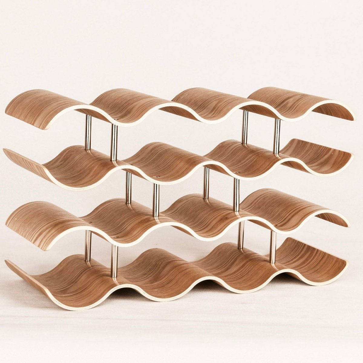 HomeDude 14 - Bottle Bamboo Wine Rack, Modern Countertop Wine Storage, Stackable and Freestanding Wine Holder, Wavy Design, Eco - Friendly Wood, Ideal for Home, Bar, Kitchen, and Wine Cellars - HomeDude OakHomeDude 14 - Bottle Bamboo Wine Rack, Modern Countertop Wine Storage, Stackable and Freestanding Wine Holder, Wavy Design, Eco - Friendly Wood, Ideal for Home, Bar, Kitchen, and Wine CellarsWine Rack - 14 bottlesHomeDude Oak