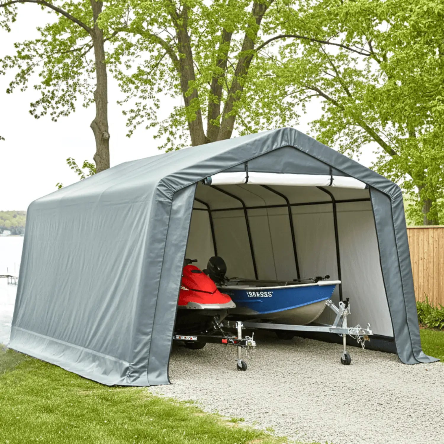 HomeDude 10x20 Carport Shelter, Portable Garage with Waterproof Ripstop Cover