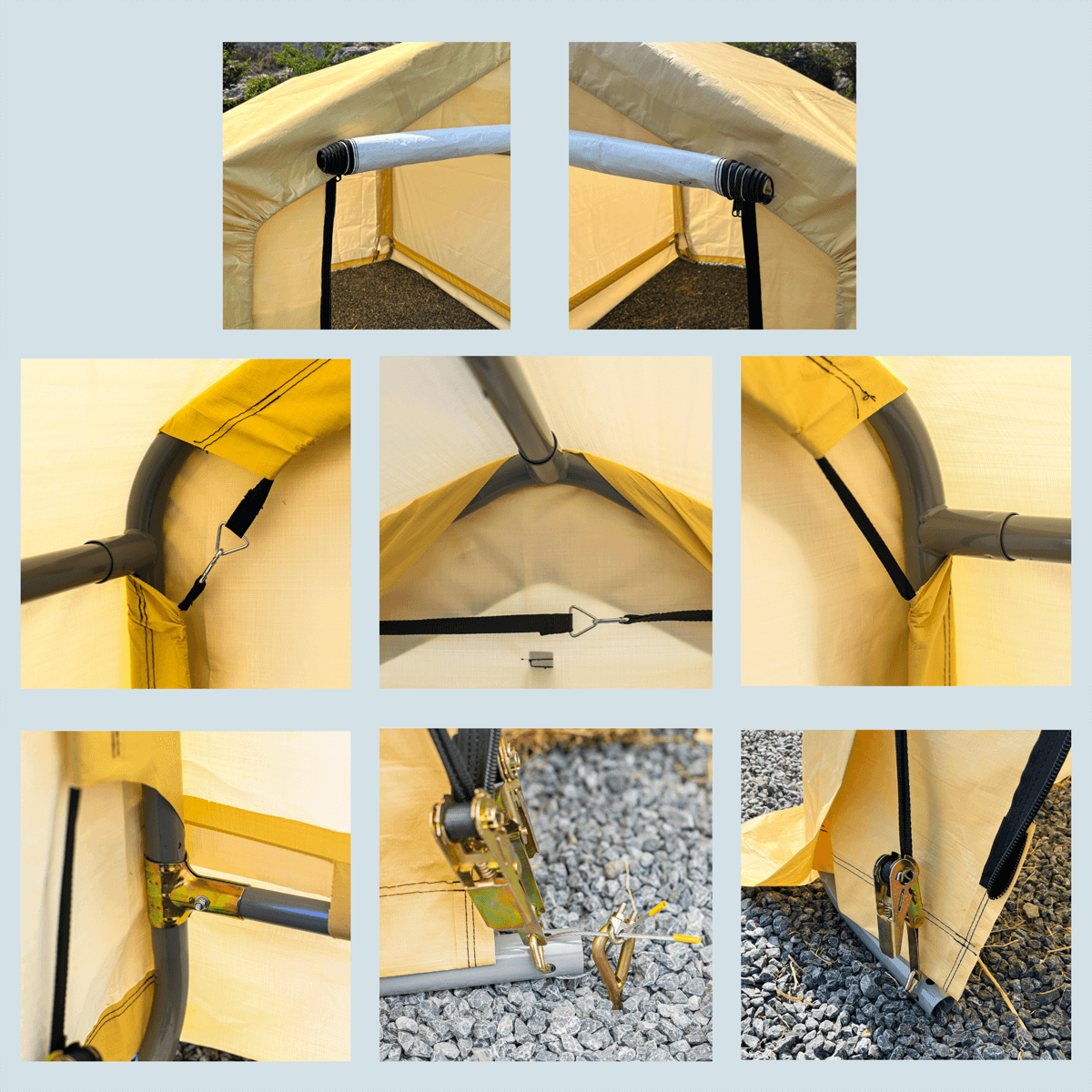 10x10 - ft Portable Storage Shelter – Waterproof Outdoor Shed | UV - Resistant Tarp | Steel Frame - HomeDude10x10 - ft Portable Storage Shelter – Waterproof Outdoor Shed | UV - Resistant Tarp | Steel FrameStorage ShedHomeDude
