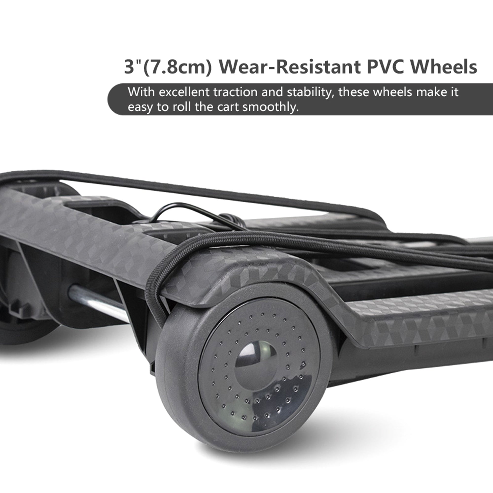 Folding Luggage Cart with 2 Wheels - Lightweight & Portable