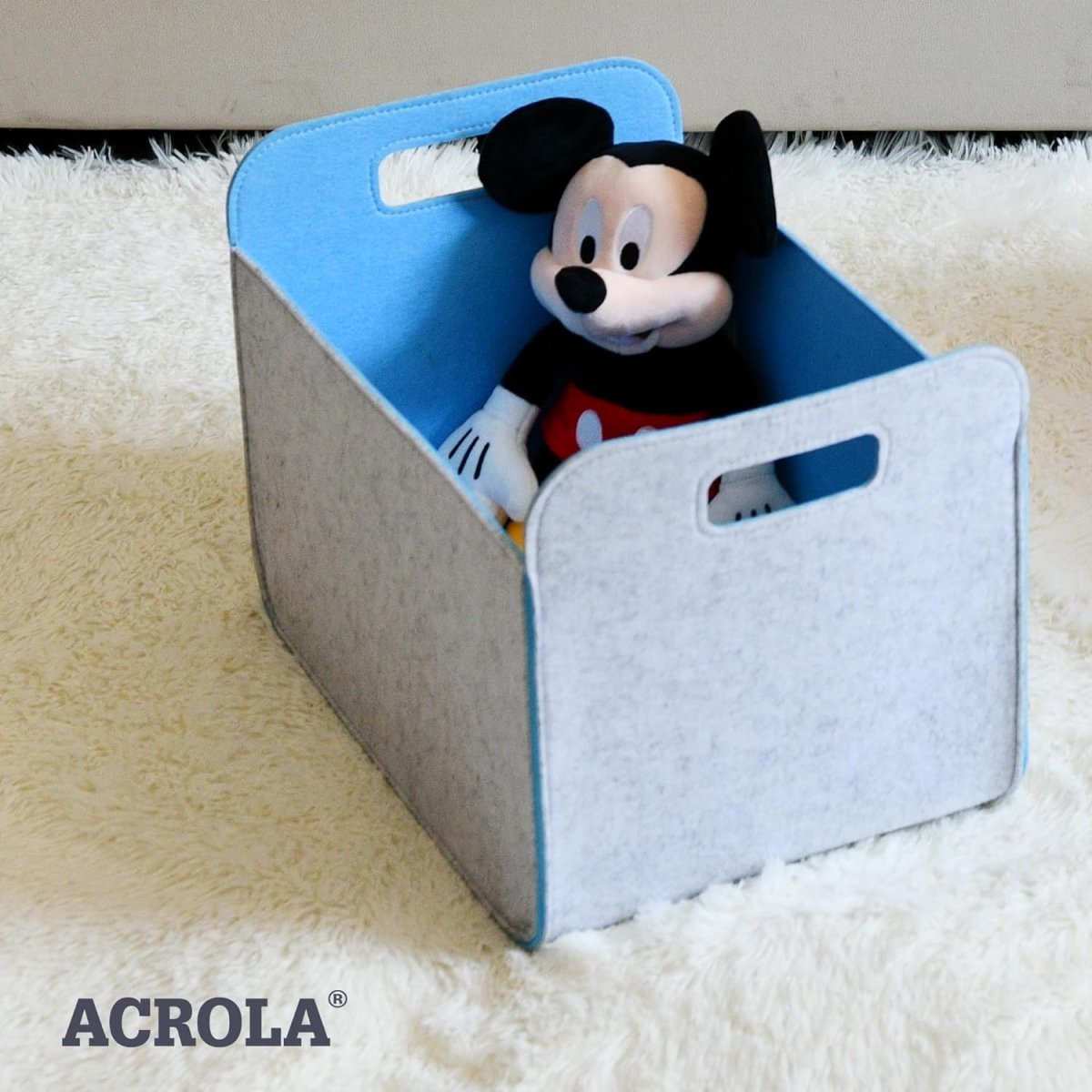 3 - Pack Felt Storage Bins – 38x25x25cm - Light Blue - HomeDude Oak3 - Pack Felt Storage Bins – 38x25x25cm - Light BlueFelt BasketsHomeDude Oak