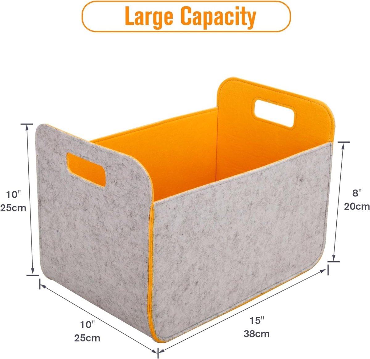 3 - Pack Felt Storage Bins – 38x25x25cm - Light Yellow - HomeDude Oak3 - Pack Felt Storage Bins – 38x25x25cm - Light YellowFelt BasketsHomeDude Oak