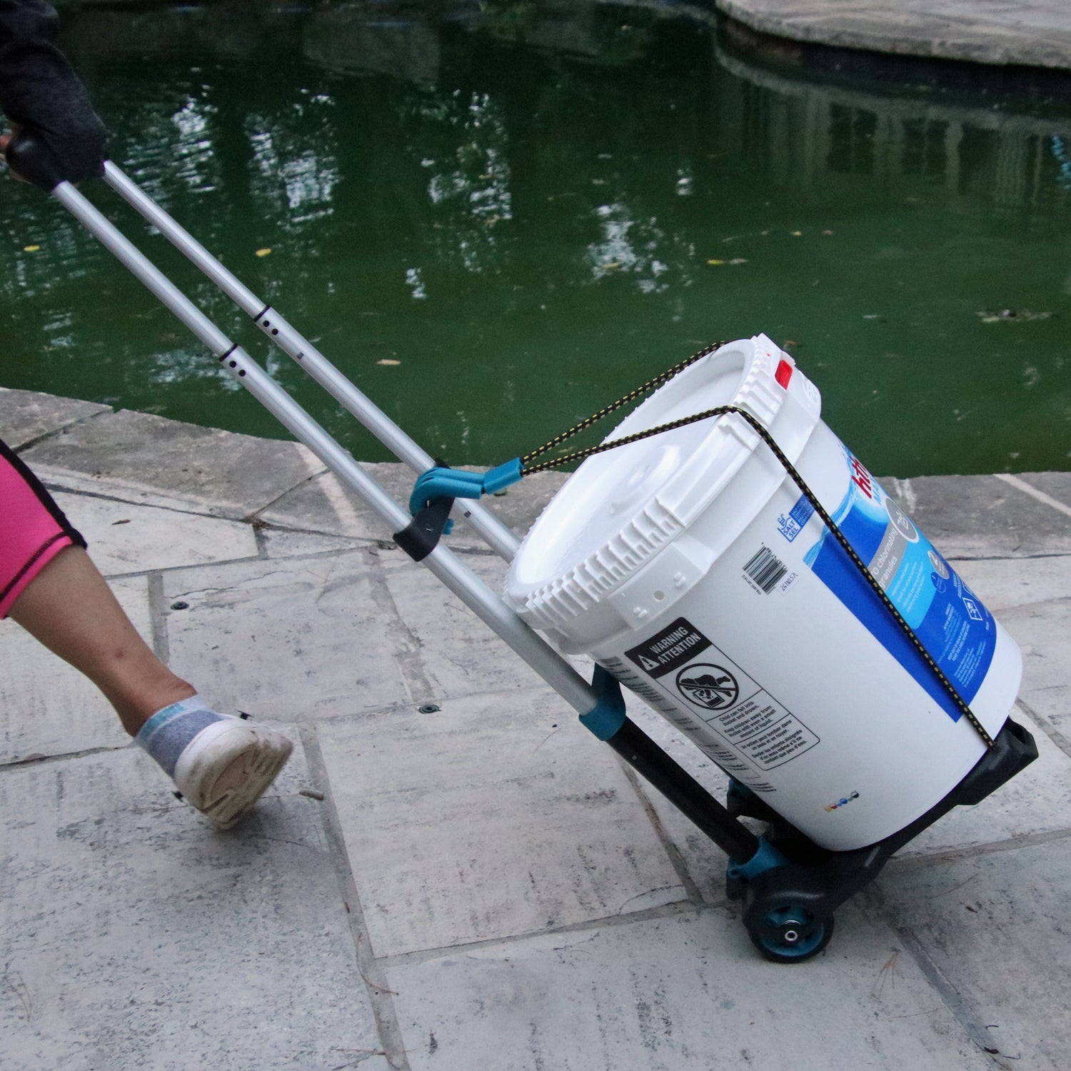 Aviation Aluminum Foldable Luggage Cart - Lightweight 35kgs Capacity Hand Truck, 2-Wheel Utility Dolly with Elastic Ropes