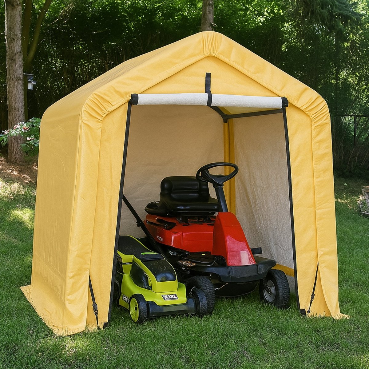6.6 - ft Outdoor Shelter  Compact Utility Storage - HomeDude6.6 - ft Outdoor Shelter  Compact Utility StorageStorage ShedHomeDude