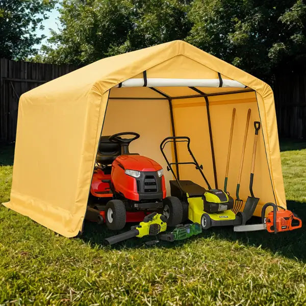 10×10 ft Outdoor Storage Shelter with Roll-Up Door – All-Season Heavy-Duty Frame | HomeDude