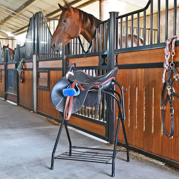 Saddle Rack in use in a Stable