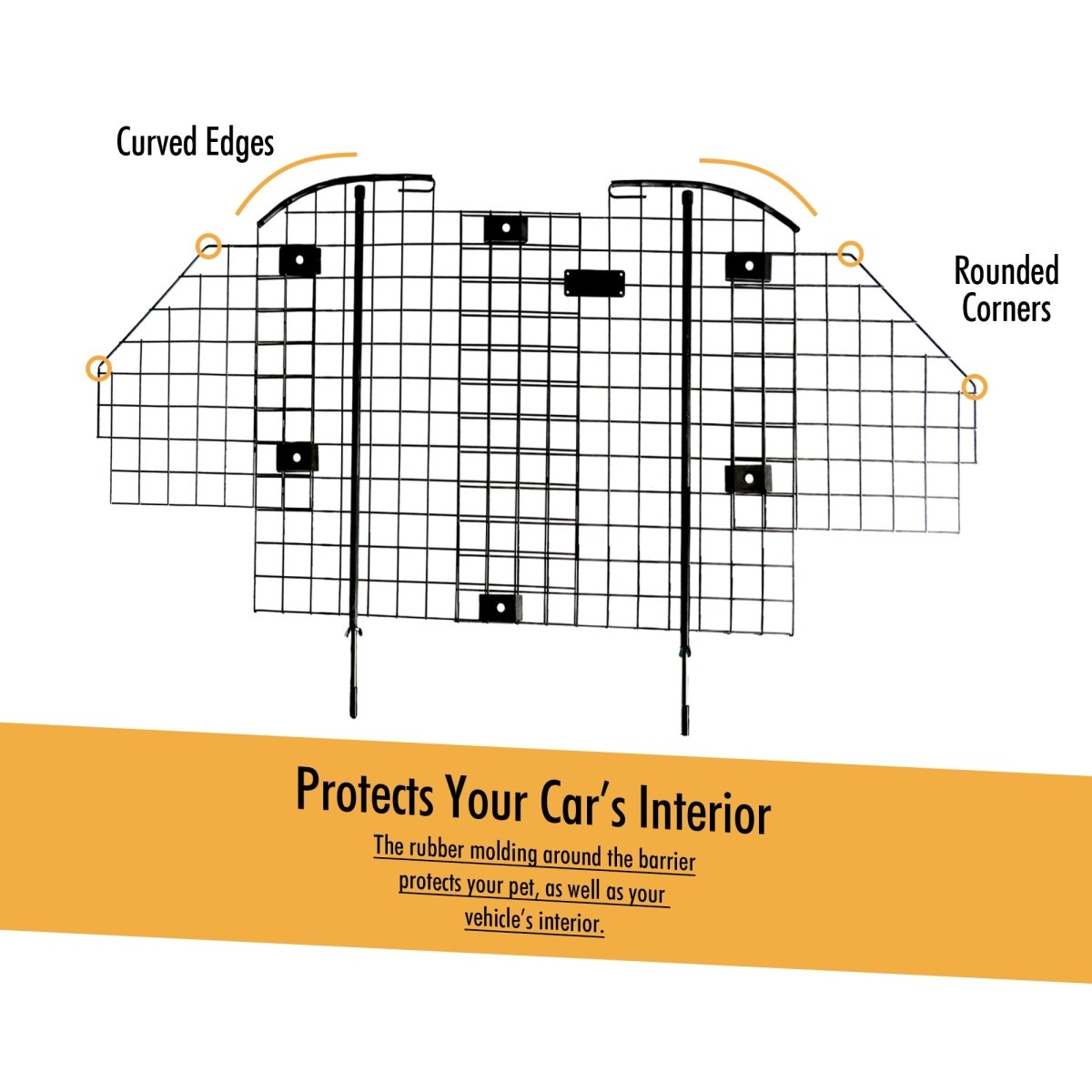 Adjustable Pet Barrier for Vehicles  Secure Cargo Area Divider - HomeDudeAdjustable Pet Barrier for Vehicles  Secure Cargo Area DividerPet BarrierHomeDude