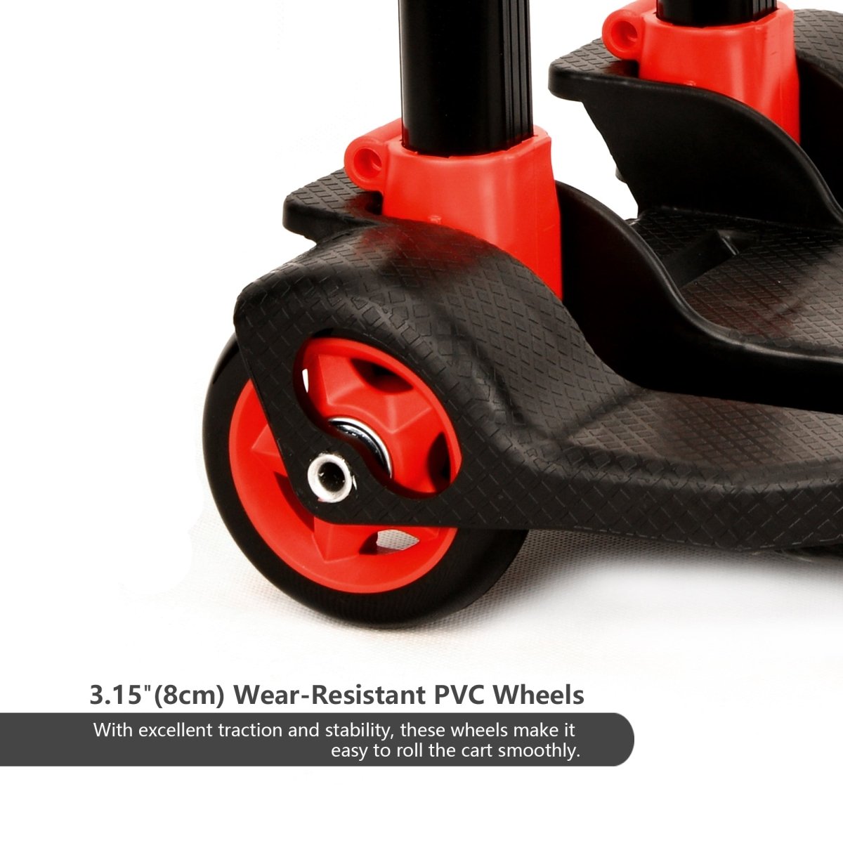 Aviation Aluminum Foldable Luggage Cart - Lightweight 35kgs Capacity Hand Truck, 2 - Wheel Utility Dolly with Elastic Ropes, Ideal for Travel & Office Use. (Red) - HomeDude OakAviation Aluminum Foldable Luggage Cart - Lightweight 35kgs Capacity Hand Truck, 2 - Wheel Utility Dolly with Elastic Ropes, Ideal for Travel & Office Use. (Red)Luggage Cart - PU RedHomeDude Oak