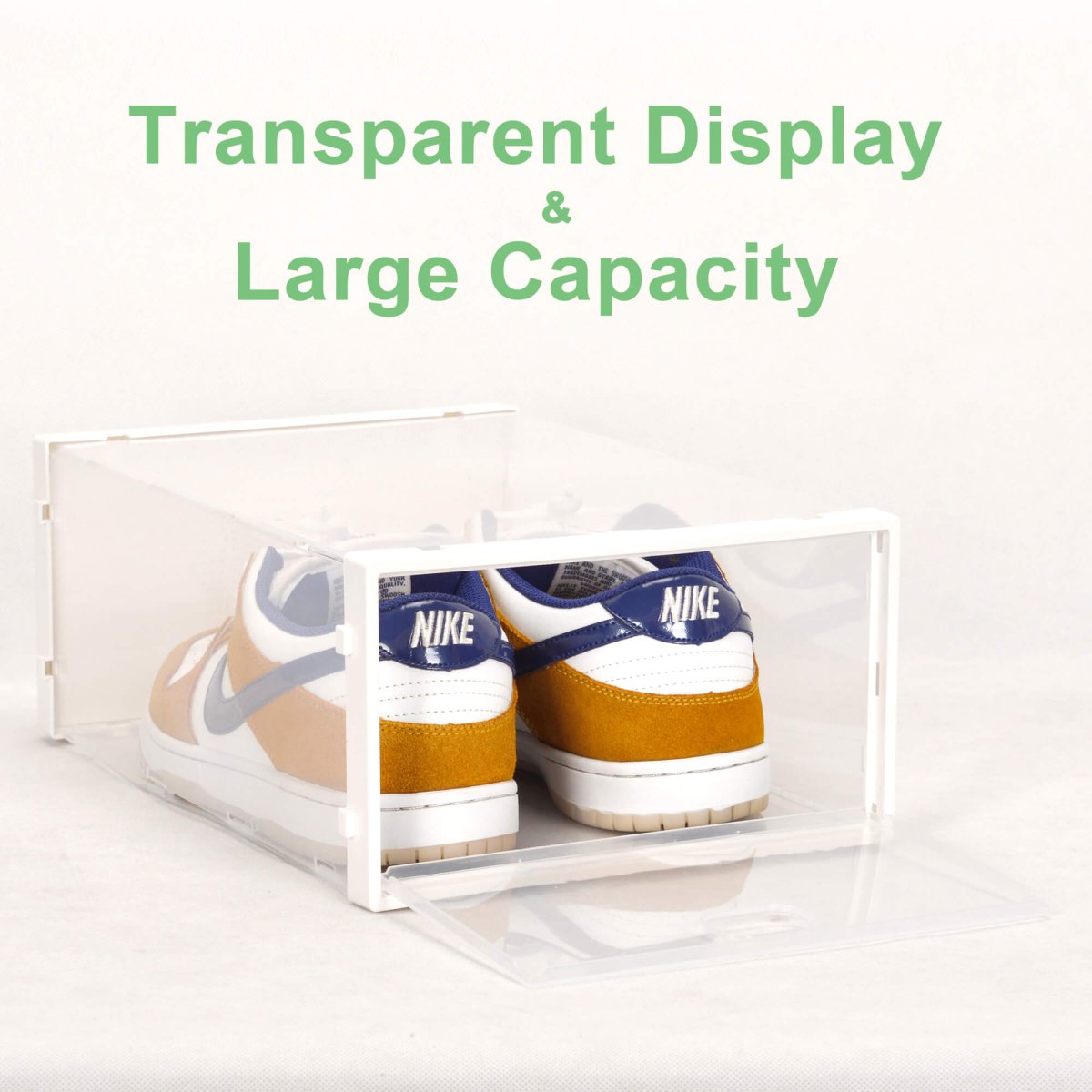 Clear Shoe Storage Box Set – Stackable Drop - Front Design | For Women’s & Kids’ Shoes | Pack of 6 - HomeDudeClear Shoe Storage Box Set – Stackable Drop - Front Design | For Women’s & Kids’ Shoes | Pack of 6Shoe Box - PVCHomeDude