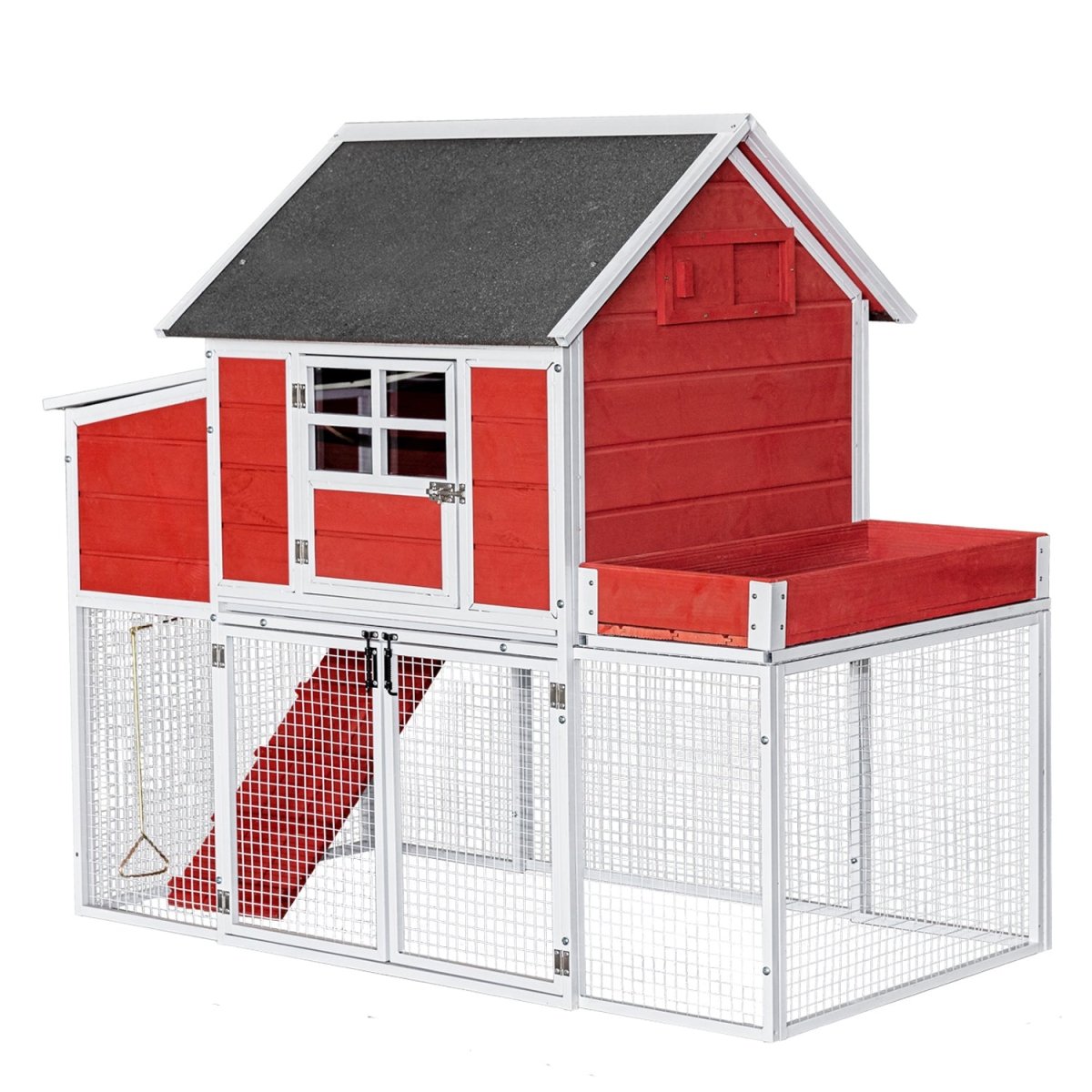Elevated Chicken Coop with Planter Box and Secure Run - HomeDude OakElevated Chicken Coop with Planter Box and Secure RunShelterHomeDude Oak
