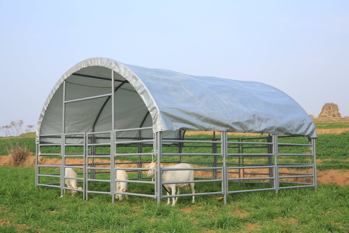 Farm Shelter, 13' x 13' (3.96 x 3.96M), Goat Run - HomeDude OakFarm Shelter, 13' x 13' (3.96 x 3.96M), Goat RunShelterHomeDude Oak