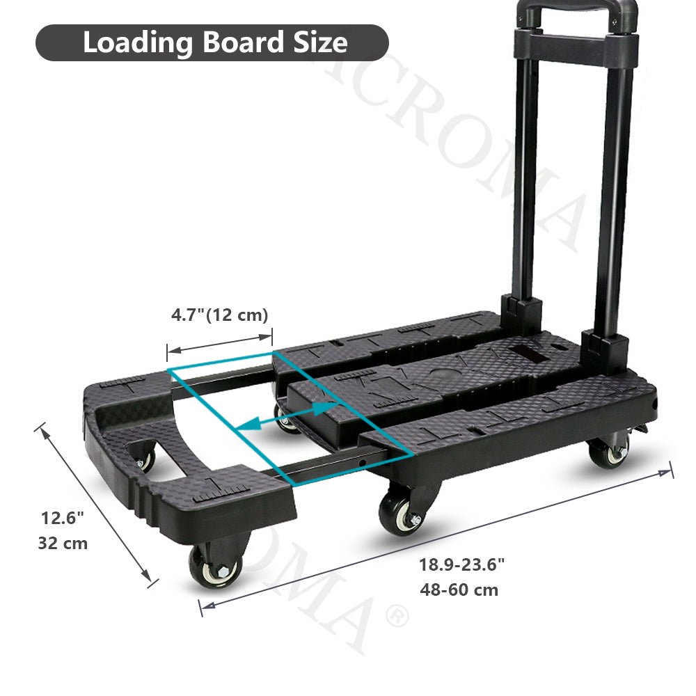 Folding Luggage Cart, 227kgs Heavy Duty with 6x5cm Wheels Hand Truck, Dolly Cart, Ideal for Travel, Moving, Shopping, and Package Delivery in Offices and More (HT0061) - HomeDude OakFolding Luggage Cart, 227kgs Heavy Duty with 6x5cm Wheels Hand Truck, Dolly Cart, Ideal for Travel, Moving, Shopping, and Package Delivery in Offices and More (HT0061)Luggage Cart - 6 wheelsHomeDude Oak