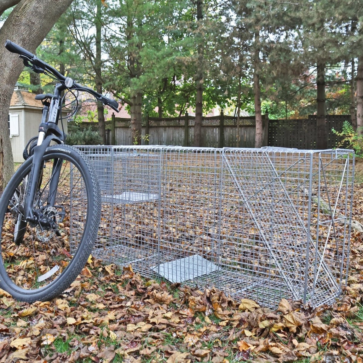 Heavy Duty Catch & Release Animal Trap - 58" x 17" x 26" (147.3 x 43.2 x 66 cm) - HomeDude OakHeavy Duty Catch & Release Animal Trap - 58" x 17" x 26" (147.3 x 43.2 x 66 cm)CATCH & RELEASE ANIMAL TRAPHomeDude Oak