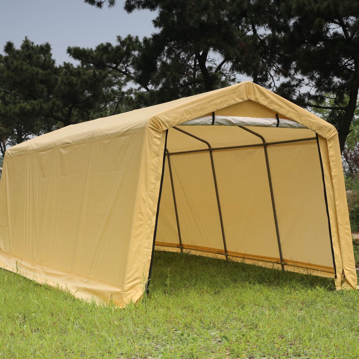 HomeDude 10 x 20 x 8 ft Heavy - Duty Carport Shelter – Waterproof Outdoor Canopy for Vehicles & Equipment - HomeDudeHomeDude 10 x 20 x 8 ft Heavy - Duty Carport Shelter – Waterproof Outdoor Canopy for Vehicles & EquipmentPortable GarageHomeDude