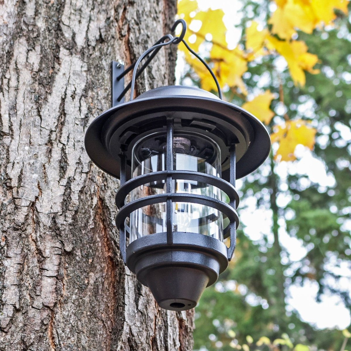 HomeDude 2 - Pack Solar Lanterns Outdoor Waterproof – Retro Hanging Solar Wall Lights with Clear Glass & Metal Frame, Warm White LED for Fence, Porch, Deck, Patio & Garden Décor - HomeDude OakHomeDude 2 - Pack Solar Lanterns Outdoor Waterproof – Retro Hanging Solar Wall Lights with Clear Glass & Metal Frame, Warm White LED for Fence, Porch, Deck, Patio & Garden DécorGarden LampHomeDude Oak