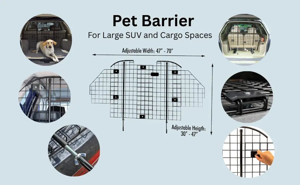 Pet Barrier for SUVs | Extra - Large Mesh Design, Adjustable Fit | Homedude - HomeDudePet Barrier for SUVs | Extra - Large Mesh Design, Adjustable Fit | HomedudePet BarrierHomeDude