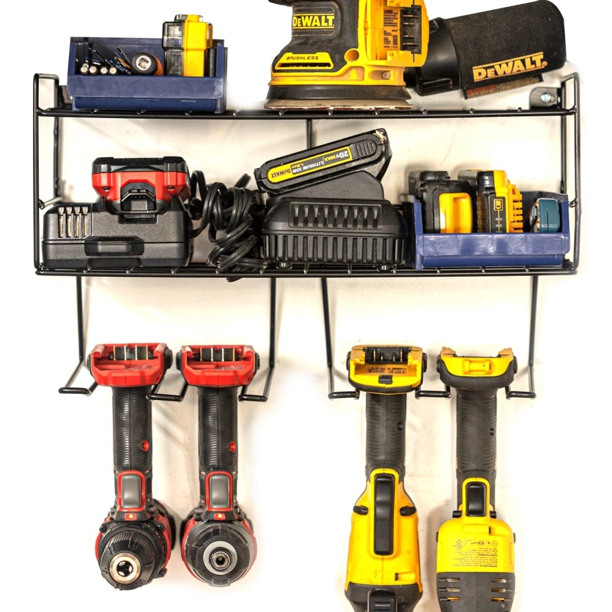 Power Tool Organizer – 3 - Tier Wall Rack with Adjustable Drill Holder - HomeDude OakPower Tool Organizer – 3 - Tier Wall Rack with Adjustable Drill HolderPower tools organizerHomeDude Oak